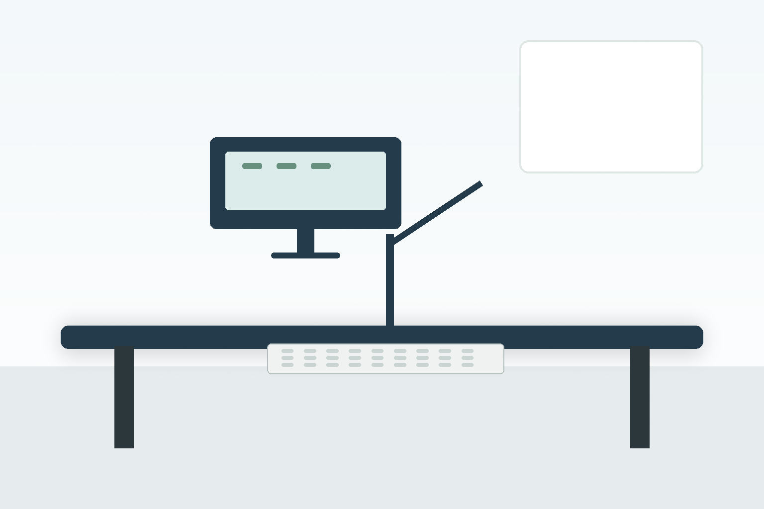 monitor arm desk setup