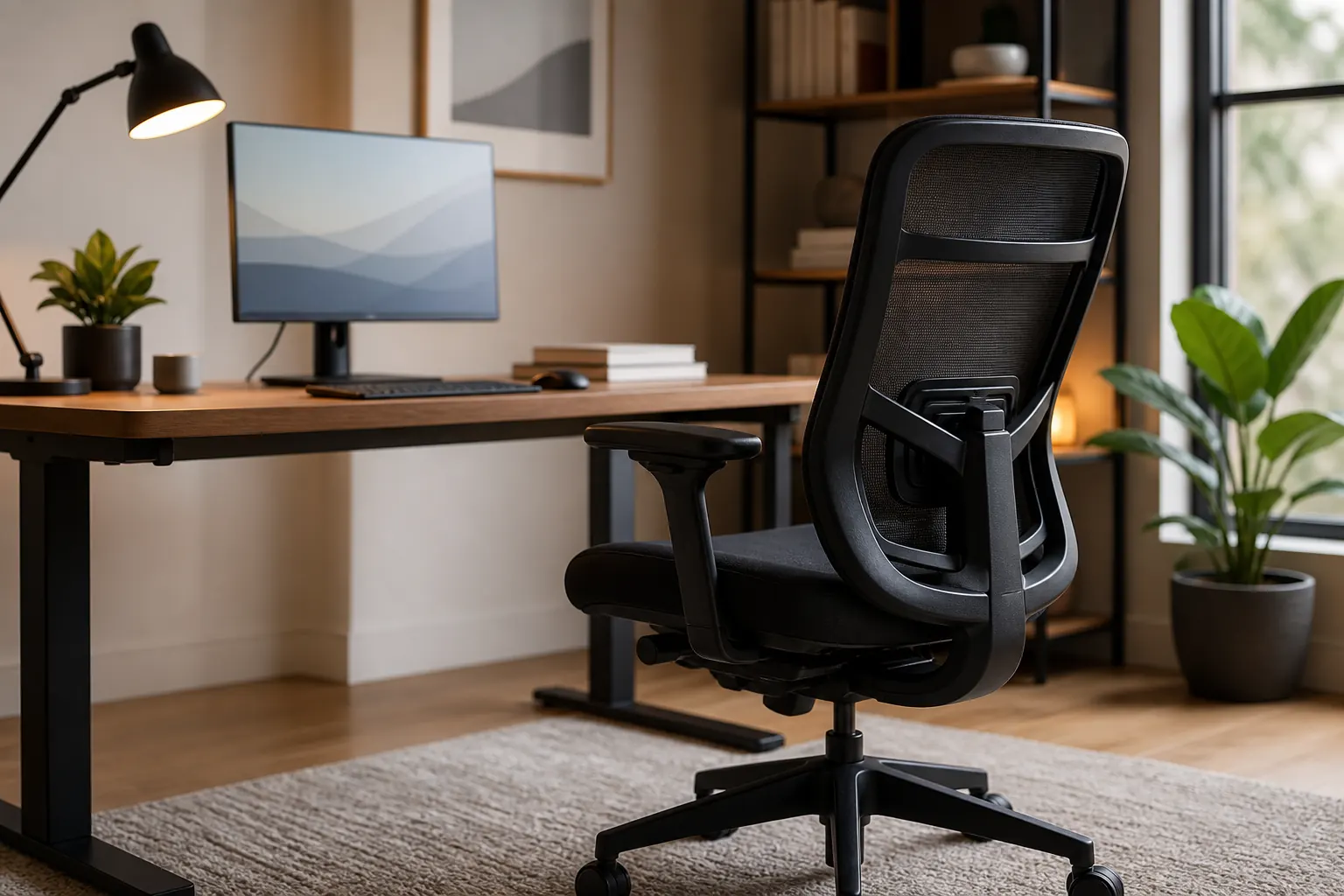 ergonomic chair desk setup