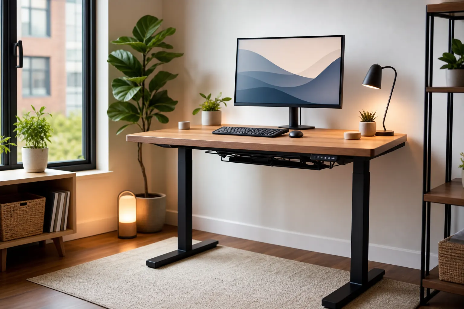 standing desk desk setup